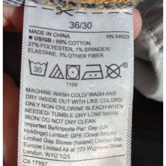 Gap Jeans Men's 36 30‎ Straight Leg - Picture 6 of 7